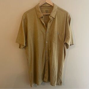 KUHL Wildfibre 100% Organic Cotton Men’s Polo Shirt Mustard Yellow Size XL #601